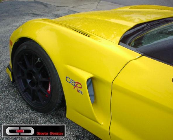 C6 Corvette, All Models, Original Brian Glover Design Fender C6R GT1 Front Fenders, Pair